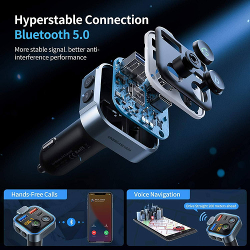 Bluetooth Receptor Autos Accesorios Autos Carga Tipo C