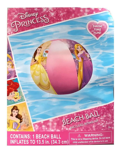 Pelota de playa inflable Disney Princess Cinderella Belle para piscina
