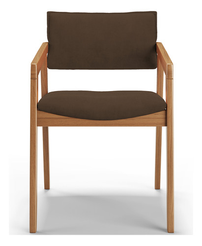 Kit 05 Cadeiras Estar Living Giorgia Suede Marrom