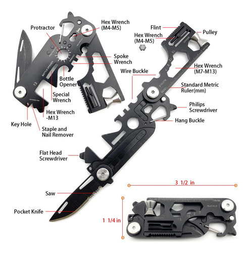 Cuchillo Multiherramienta Para Tarjetas De Crédito + Navaja