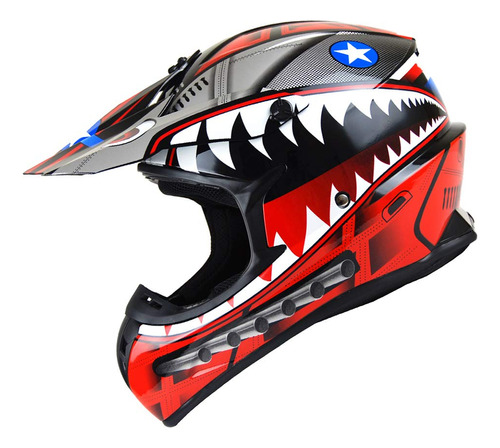 1storm Casco De Motocross Para Adultos, Bmx Mx Atv Dirt Bik.