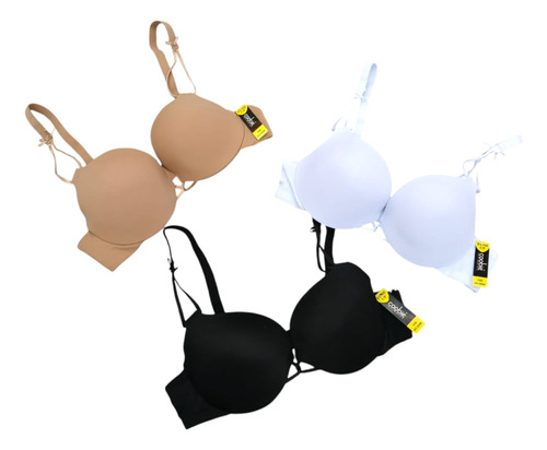 Coobie Push-up  Bra Para Mujer - Talla Elegir / 3 Pack