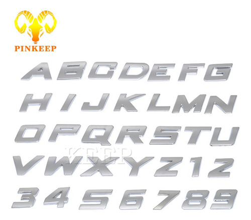 Pegatina 3d Para Coche Emblema Del Alfabeto Con Número Ins