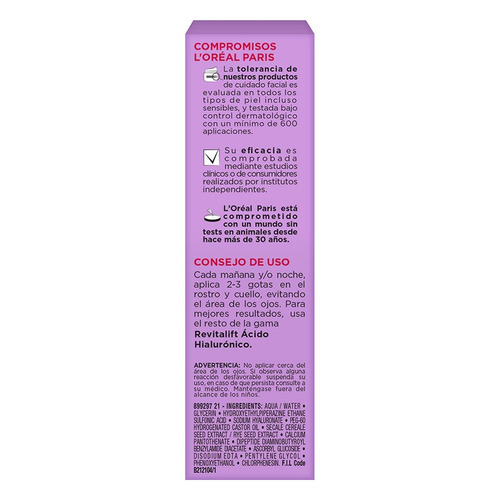 Imagen 4 de 9 de Serum Revitalift Loreal Paris Ácido Hialurónico 30ml