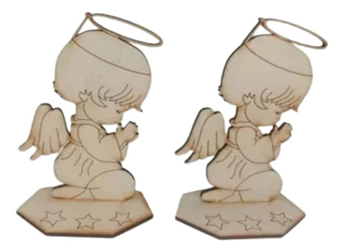 15 Angelitos Orando Mdf Decoración , Bautizo, Comunión