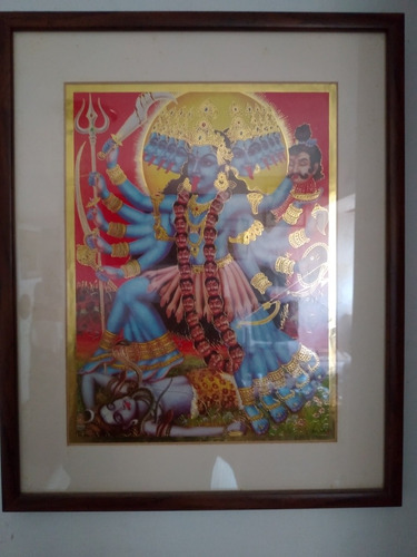 Diosa Kali Bhairavi Tantra Hermoso Poster Enmarcado Yoga