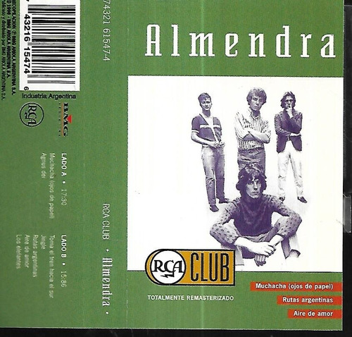 Almendra Album Rca Club Muchacha Ojos De Papel Cassete Nuevo