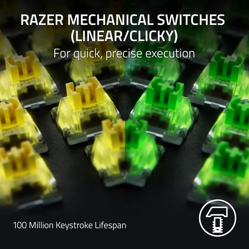 Teclado Gaming Razer Blackwidow V4 Pro Interruptores Amar...