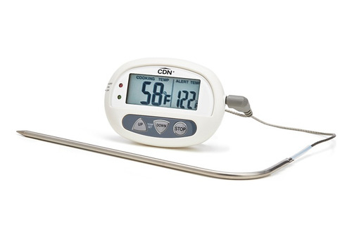 Termometro Digital Alimentos Doble Pantalla Sensor Cdn 200°c Color Blanco
