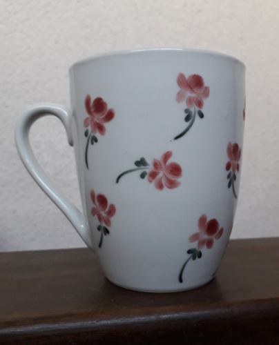 Taza Jarro Mug Diseño Flores 350ml Altura 10,5cm Lado Curvo