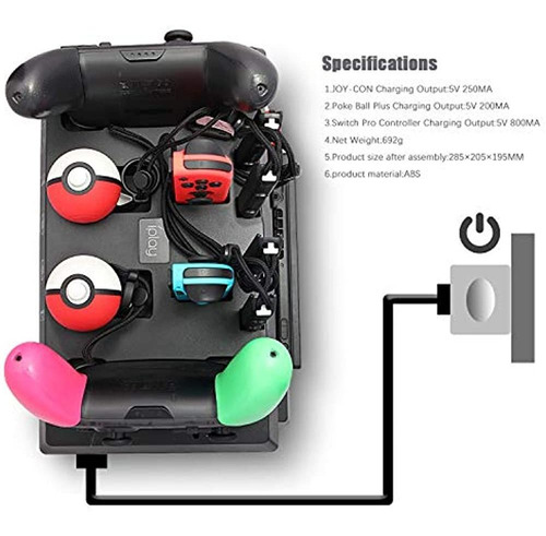 Base De Carga Para Nintendo Switch Joy Cons, Controladores P