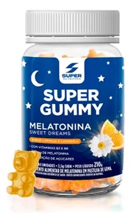 Super Gummy Melatonina (60 Gummies) Sabor Laranja E Camomila