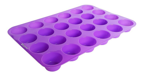 Imagen 1 de 2 de Molde Mini Ponquesitos De Silicón 24 Unidades Kitchenbar
