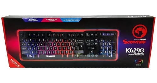 Teclado Gamer Marvo K629g Membrana Retroiluminado Usb