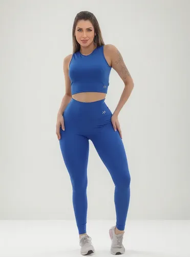 Conjunto Legging e Cropped Blackout Sem Transparência