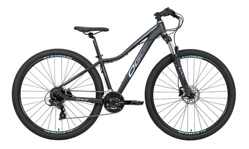 Bicicleta Mtb Aro 29 Oggi Float 5.0 Hds 2021 Feminina Cor Preto/Azul Tiffany Tamanho do quadro S - 15,5