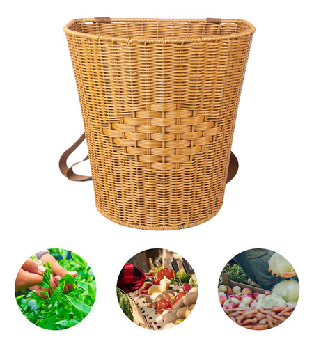 Cesta De Paquete Tejido A Mano Cesta De Picnic Picnic