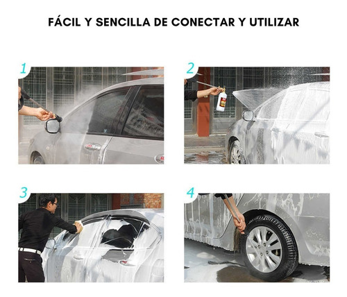 Imagen 7 de 9 de Pistola Foam Lance Para Hidrolavadoras + Foam Cleaner Por 1l