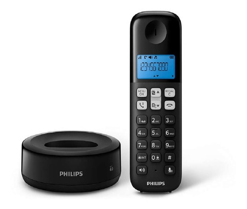 Imagen 4 de 6 de Teléfono Philips D1311B/77 inalámbrico - color negro