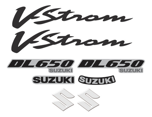 Kit Adesivo Resinado Suzuki Vstrom Dl650 Prata Vt0012 Fgc