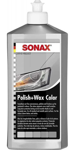 Cera Polish Wax Color Gris 500 Ml Sonax