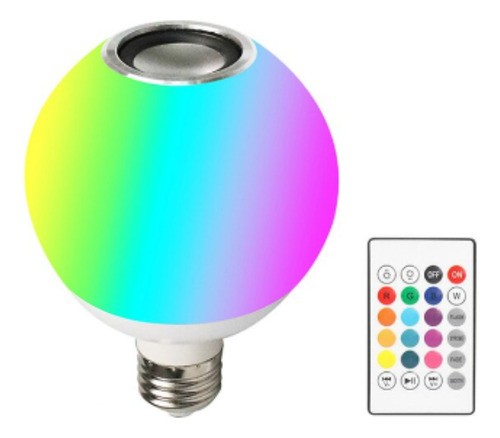 Ampolleta Led Bluetooth Rgb Música Control Remoto 