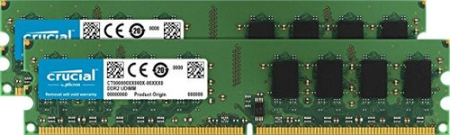 Kit De 2 Gb Crucial (1gbx2) Ddr2-667mhz (pc2-5300) No Ecc Ud