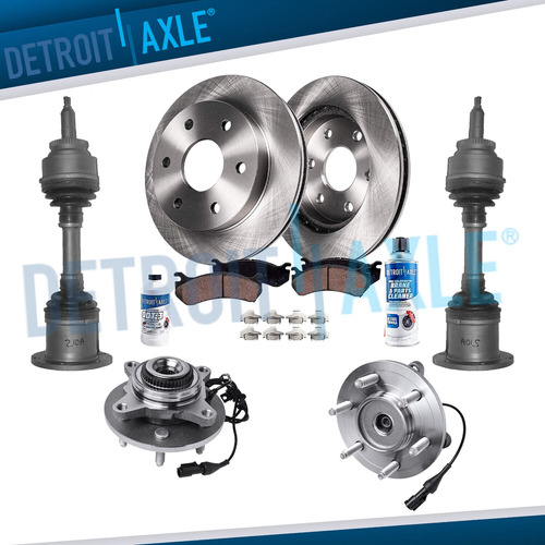 Front Wheel Bearings Brake Rotors Pads + Cv Axles 2005 - Ddh