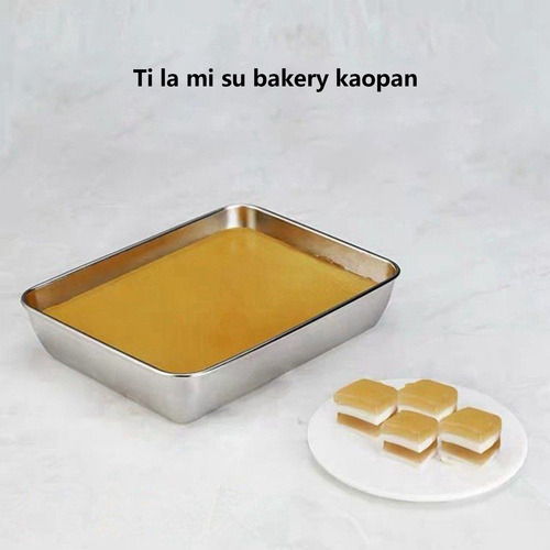 Bandeja De Comida Rectangular De Acero Inoxidable L 0004