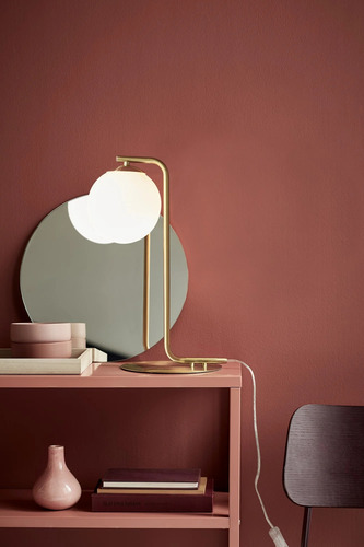 Lampara Luminaria Mesa Interior Metalica Estilo Moderno Led