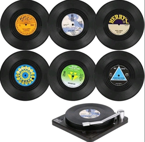 Posavasos Forma De Disco Vinilo Toca Disco