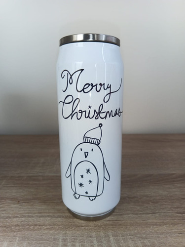 ¡oferta Especial! Termos Tipo Lata Acero De 500 Ml Lata Pnguino Navidad