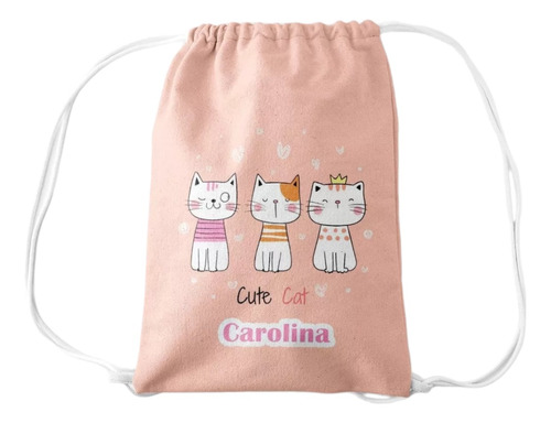 Morral Infantil Escolar 30x40 Cm Gatitos M68 Impermeable