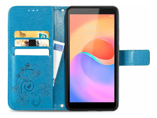 Funda For Zte Blade A31 Plus Funda De Cuero Flip Cover