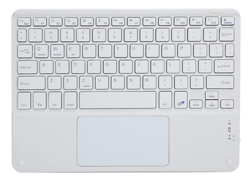 Teclado Bluetooth Recargable Para Pc Cel Mac Panel Táctil Color del teclado Blanco
