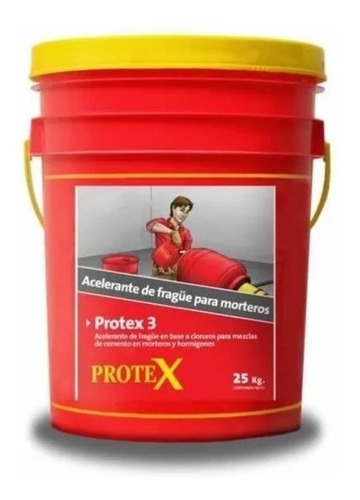 Protex 3 Acelerante Fragüe Simple Morteros Hormigones 25 Kg