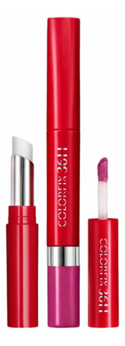 Labial Esika Colorfix 36h Dúo Tattoo Fuscia Auténtica