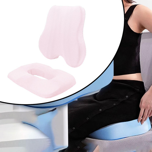 Cojín De Espalda Y Asiento, Cojín De Cóccx Lumbar Y Rosa