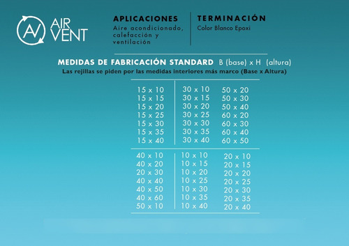 Imagen 7 de 7 de Rejilla De Ventilacion 40x20 Tipo Retorno