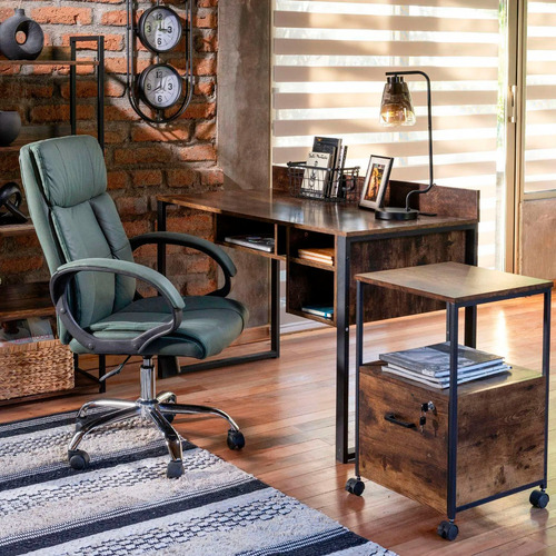 Escritorio Roble Melamina Wool Con Entrada Usb