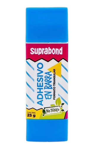 Adhesivo Suprabond En Barra Triangular 25g Escolar Lavable Transparente