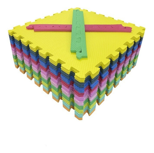Imagem 2 de 6 de Kit 20 Tapete Eva Bebe Tatame Piso Escola 50x50x1cm 10mm