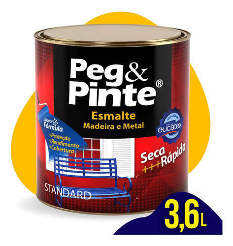 Tinta Esmalte Para Madeira E Metal 3,6l Eucatex Standard