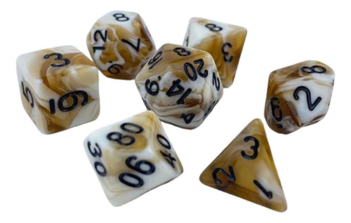 7x Juego De Dados Poliédricos D6 D4 D8 D10 D12 D20 Juego De