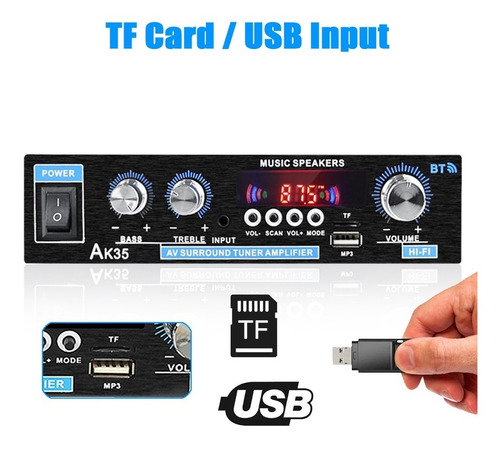 Automóvil De 2 Canales Amplificador De Audio Para Auto/casa