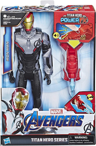 Iron Man Avengers + Accesorios Blast Gear Titan Hero Hasbro