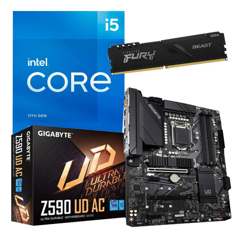 Imagen 1 de 3 de Combo Actualización Intel I5 11400f + Z590 + 8gb 11va Gen