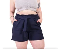 Comprar Short De Bengalina Tiro Alto Premium Talles Grandes 46 Al 56