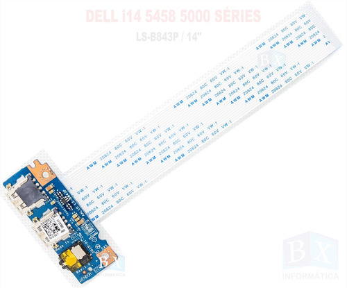 Placa Usb Dell I14 5458 Audio 5000 Séries Ls-b843p Nfe