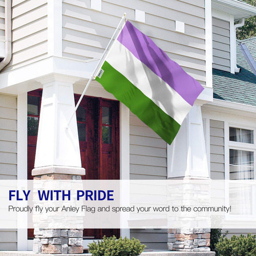 Bandera Anley Fly Breeze Genderqueer, 90 X 150 Cm, Poliéster